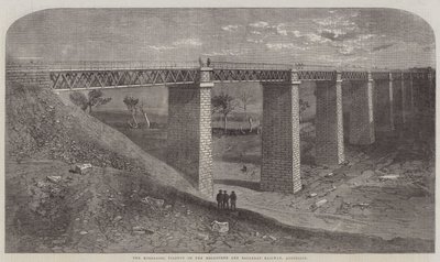 Het Moorabool Viaduct op de Melbourne en Ballarat Spoorweg, Australië door Richard Principal Leitch